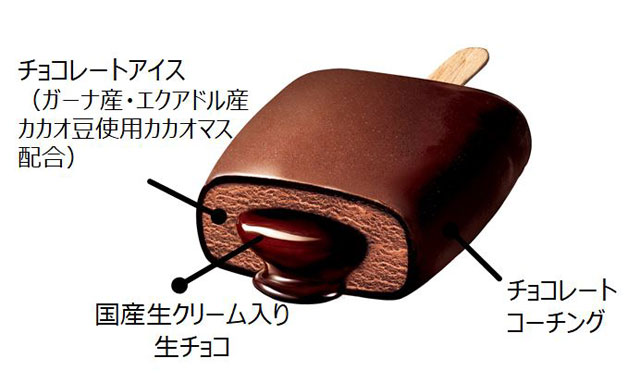 赤城乳業からチョコレートアイスバー「フォンディチョコレート」全国発売へ