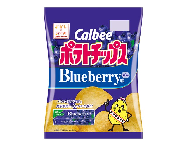 カルビー×ロッテ「ポテトチップス ブルーベリーガム味／梅ガム味」発売へ