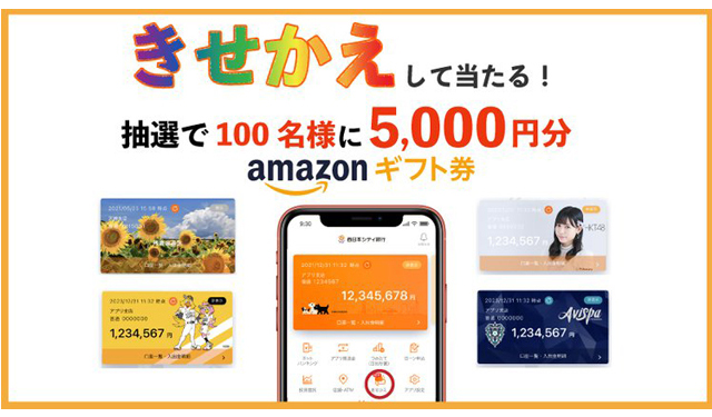 「西日本シティ銀行アプリ」豪華商品が当たるプレゼントキャンペーン開催中