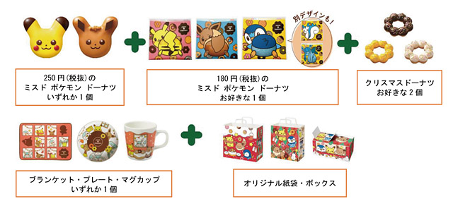 ミスタードーナツからmisdo Pokémon「ことしもいっしょコレクション」期間限定発売へ
