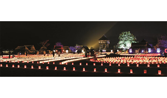 吉野ヶ里歴史公園、ライトアップイベント「吉野ヶ里 光の響」開催へ
