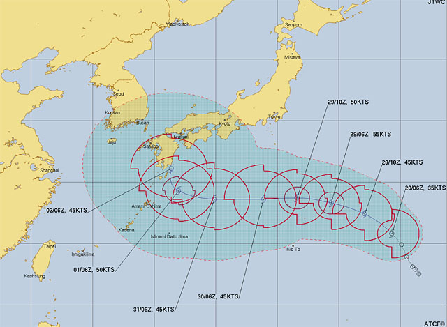 台風11号（ヒンナムノー）が発生、九州地方接近のおそれ、今後の情報に注意を
