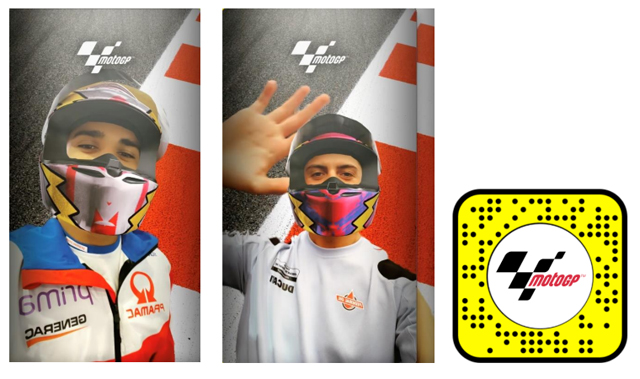 MotoGP™が Snapchat の AR レンズに初登場！プロのレーサー気分を体験しよう！