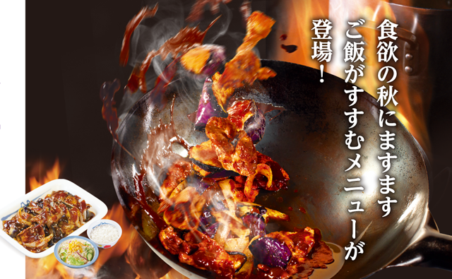 食欲の秋に”ごはん泥棒”な味わいを！松屋「豚と茄子の辛味噌炒め」販売開始！