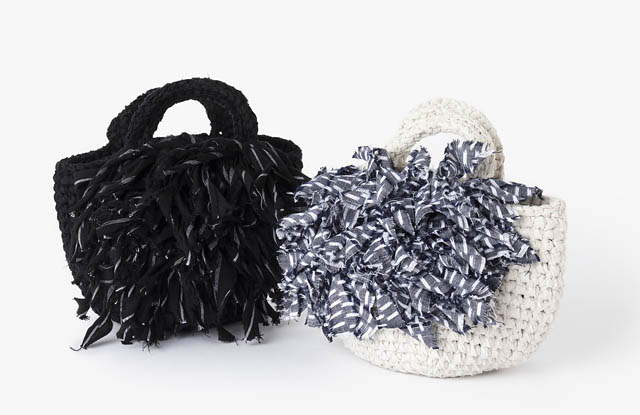 うなぎの寝床、企画展「MIKI KAWAMURAフリンジバッグと久留米絣 ～布を裂き、糸となり、バッグを編む～」開催