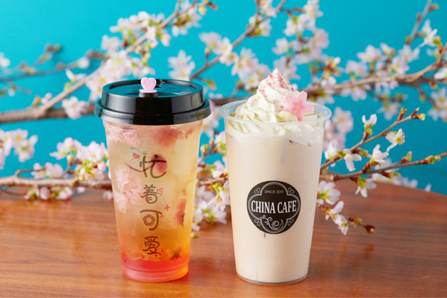 チャイナカフェTEA SHOP大名店で「桜ドリンク」販売開始！