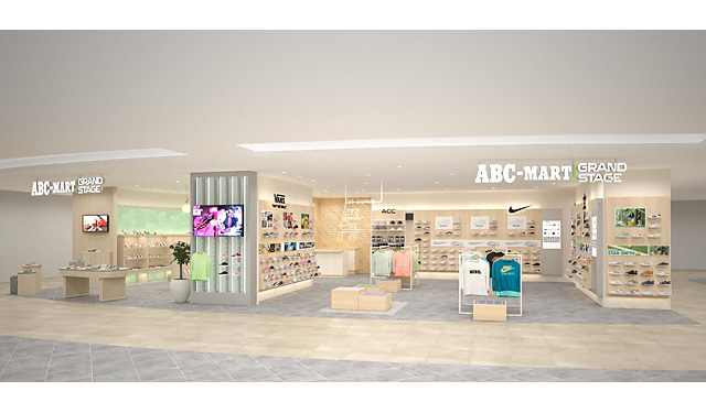 女性向けの店舗設計をしたABC-MART GRAND STAGEがアミュプラザ博多に九州初上陸