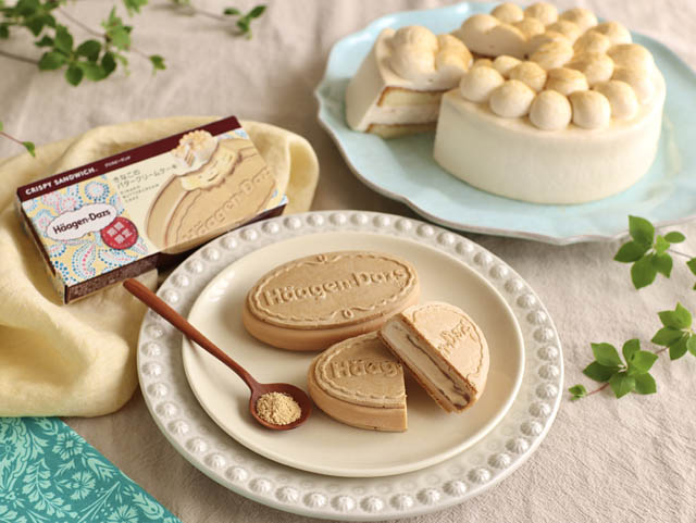 ハーゲンダッツ クリスピーサンドの新商品「きなこのバタークリームケーキ」登場