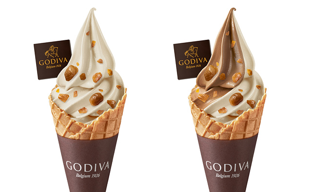 ゴディバからソフトクリームの新フレーバー「つぶつぶマロン ソフトクリーム」季節限定登場