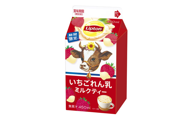 れん乳のやさしい甘さといちごの華やかな香り「リプトン いちごれん乳ミルクティー」販売開始