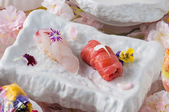ヒルトン福岡シーホーク「アフタヌーンティー風寿司ランチ」の新作、新春から提供開始