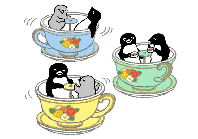 坂崎千春 版画展『ペンギン喫茶〈至高のコーヒー〉』が大丸福岡天神店で開催！