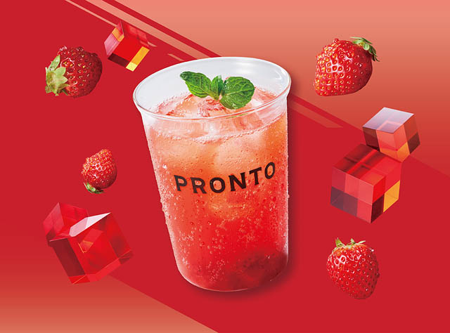 プロント - いちごの新作ドリンク「つぶつぶいちごパフェラテ」＆「つぶつぶいちごのアールグレイティーソーダ」発売へ