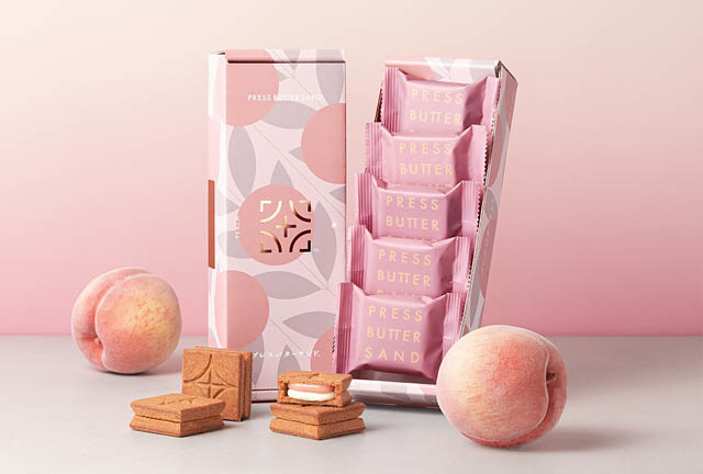 可愛さ全開な「PRESS BUTTER SAND」の夏今夏も主役は「桃」と「檸檬」を展開