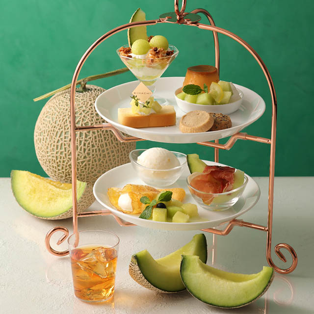 キハチ カフェ福岡三越 - 茨城県産メロン イバラキングの贅沢パフェなど楽しめる「メロンスイーツフェア」開催