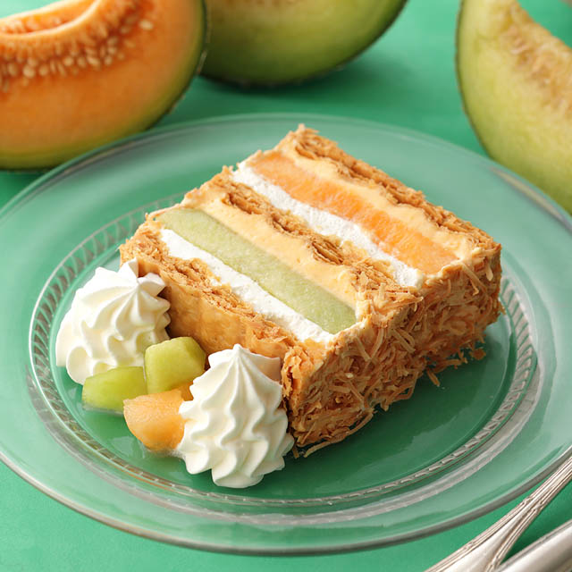 キハチ カフェ福岡三越 - 茨城県産メロン イバラキングの贅沢パフェなど楽しめる「メロンスイーツフェア」開催