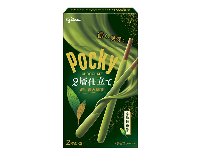 抹茶の風味を引き出した、濃く奥深い味わいの「ポッキー2層仕立て＜濃い渋み抹茶＞」全国発売