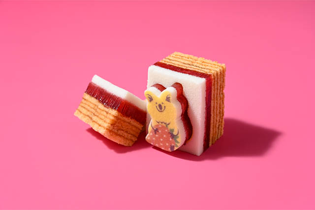 FUQUOKKA博多デイトス店 - あまおうゼリーとバウムが出会った新感覚スイーツ「かたぬきゼリーバウム」新登場