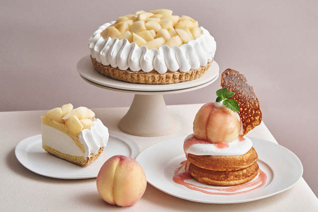 夏カフェスイーツ新登場 - ビブリオテーク「産地直送“岡山白桃”デザートフェア」開催