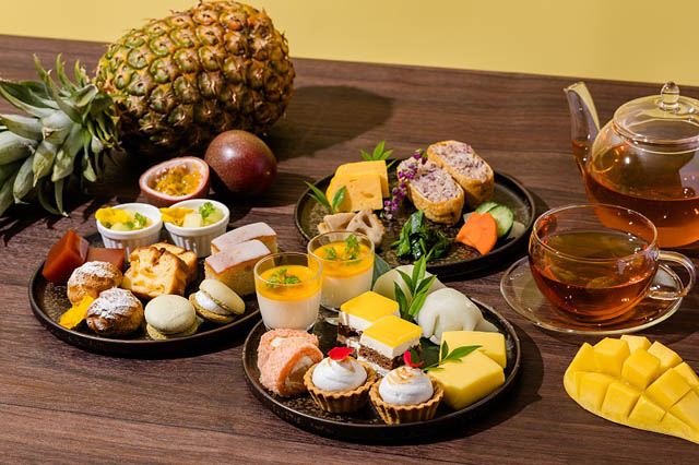 グラナダスィート オン ア ターブルと高宮庭園茶寮 - 南国リゾート気分で優雅なティータイムを！常夏のトロピカルフルーツ アフタヌーンティー登場