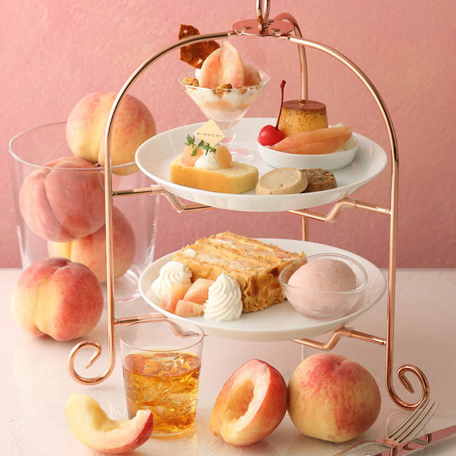 キハチ カフェ - 旬の白桃を堪能する「ピーチスイーツフェア」開催、桃の果肉２倍の店舗限定パフェなど、新作スイーツが登場