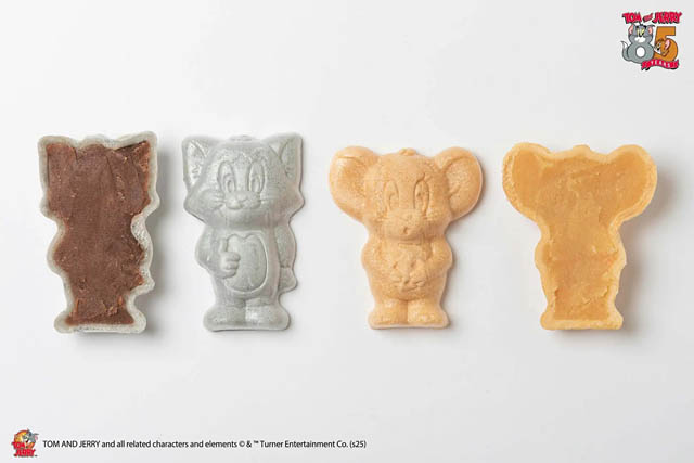 トムとジェリー85周年記念 - ミニソフビのようにデザインされた最中「トムとジェリー モナカ チョコレート＆チーズ味」"をかし ひつじや"に登場