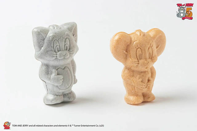 トムとジェリー85周年記念 - ミニソフビのようにデザインされた最中「トムとジェリー モナカ チョコレート＆チーズ味」"をかし ひつじや"に登場