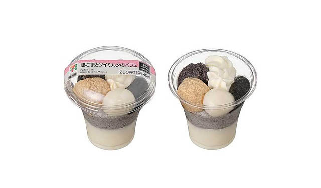 セブン – 和スイーツ好きに贈る大人の味わい「黒ごまとソイミルクのパフェ」登場