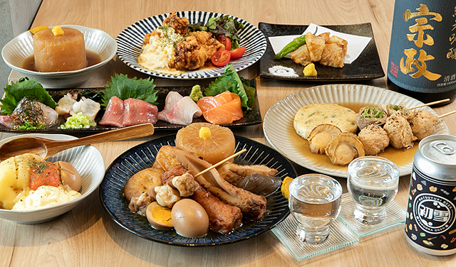 出汁がしみた関西風おでん＆市場直送刺身を満喫「人情酒場 初雪 春吉店」オープン