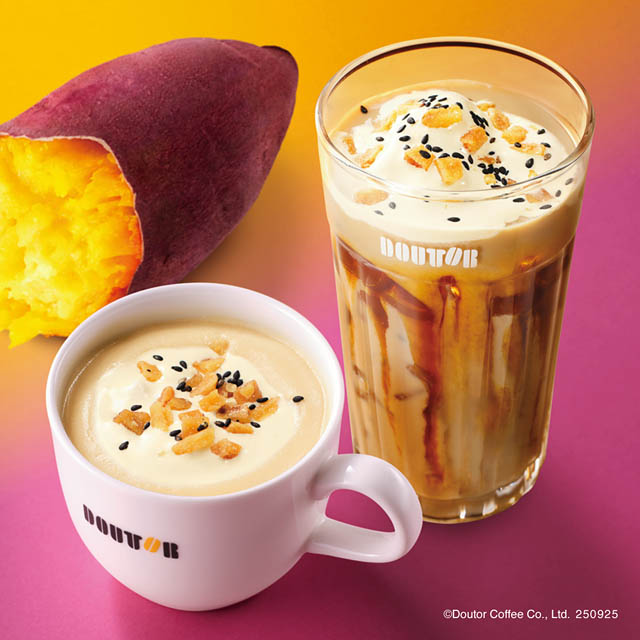 ドトールコーヒー、焼き芋をイメージしたドリンク「焼き芋豆乳オレ」など秋の新メニュー発売へ