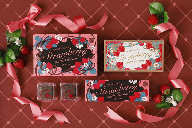 あまおういちごとココアが紡ぐ「いちごチーズケーキwithココア」、資生堂パーラーより数量限定発売へ