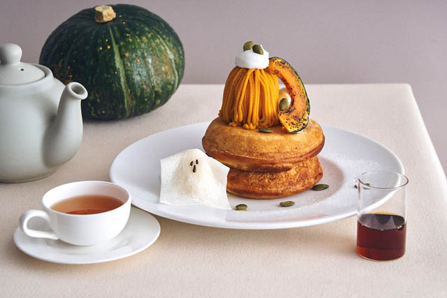 キュートなおばけとひんやりアイスがかくれんぼ！ビブリオテーク -「旬の味わいを重ねた季節のパンケーキ」月替わりで登場