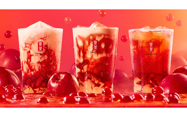 ゴンチャの“赤”に染まる「RED HALLOWEEN」を今年も開催 - りんごとクランベリーのデザートティー 期間限定販売へ