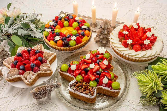 キル フェ ボン 福岡 - フルーツの煌めきが聖夜を彩る「4種類のクリスマスケーキ」予約受付開始