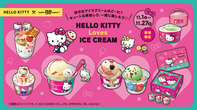 B‐R サーティワン アイスクリーム「HELLO KITTY Loves ICE CREAM」を展開へ