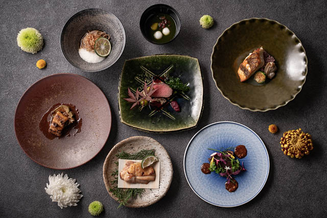 芸術作品を一皿に映しこんだ「浮世絵を味わう」美食体験 - 高宮庭園茶寮「秋の宵」開催