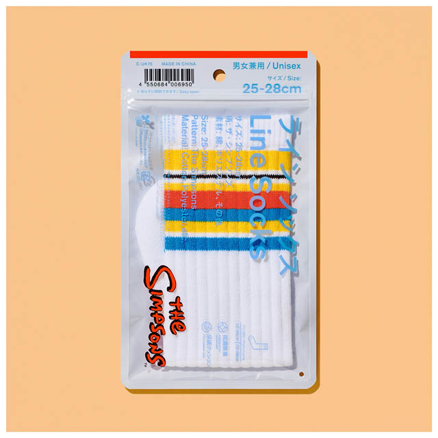 ファミマ - コンビニエンスウェア「ザ・シンプソンズ」のスウェット、ラインソックス、タオルインポーチが登場