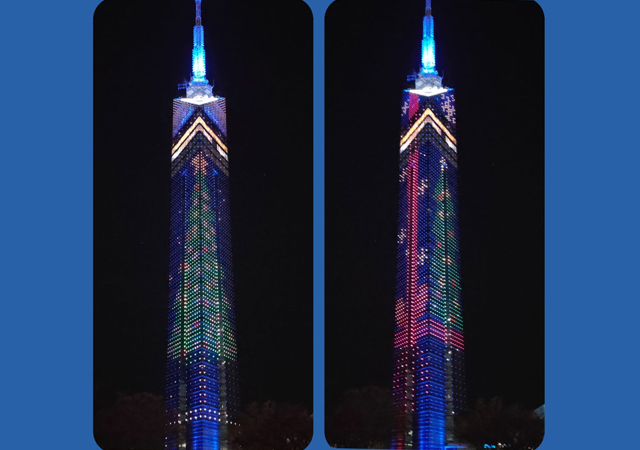 サンタクロースがプレゼントを配る演出も「福岡タワー クリスマスイルミネーション」11月7日スタート