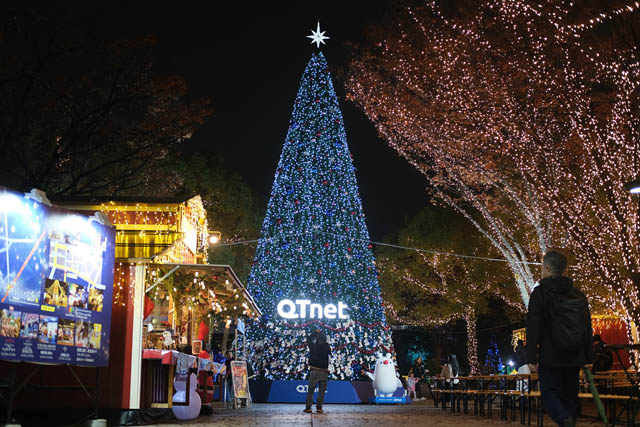クリスマスアドベント天神中央公園会場「QTnet presents 光のフォレスト」スタート