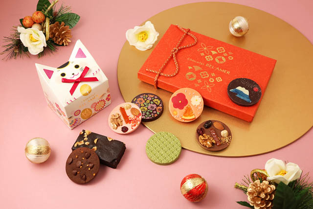 日本の迎春をショコラで表現 - ベルアメールから、和のモチーフが咲くパレショコラ&招き猫ギフトが新登場