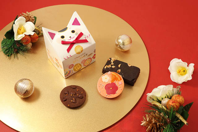 日本の迎春をショコラで表現 - ベルアメールから、和のモチーフが咲くパレショコラ&招き猫ギフトが新登場