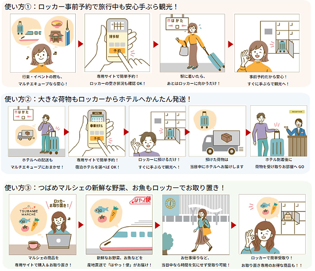 九州初導入！博多駅に多機能ロッカー「マルチエキューブ」設置へ - 通常の預入に加え、冷凍機能、ロッカー事前予約・受取・発送機能を搭載