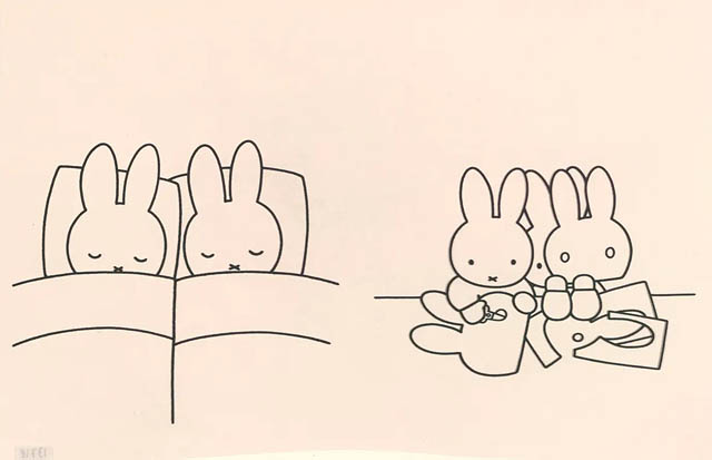 『うさこちゃんおとまりにいく』1988 年 印刷原稿