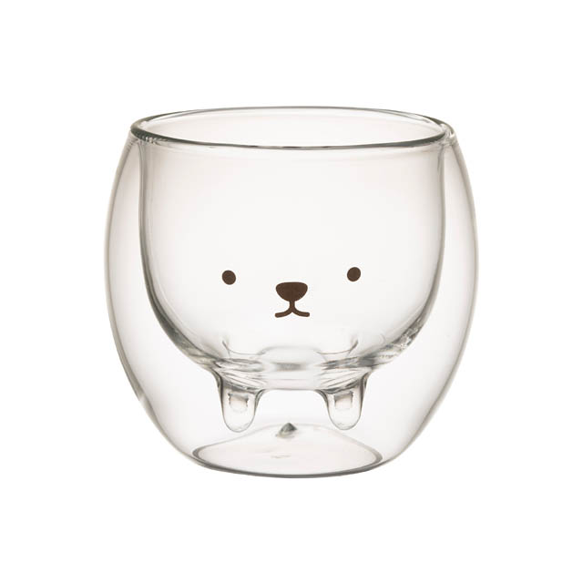 飲み物を注ぐと「アニボール」がひょっこり！ - 耐熱ダブルグラスで、毎日のティータイムに癒しを