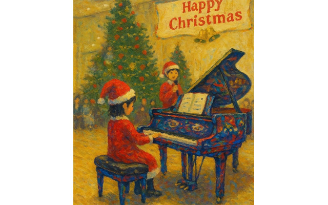 小郡市 – 20日はイオンへ　市のストリートピアノでクリスマスコンサート開催