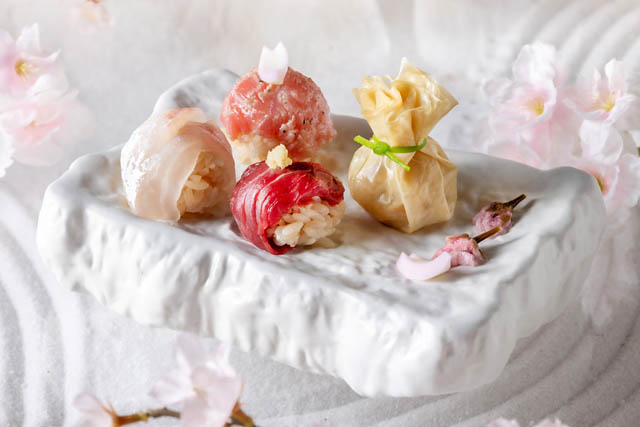 ヒルトン福岡シーホーク - 桜咲くアフタヌーンティー風寿司ランチ「花蓮（かれん）」新メニュー開始