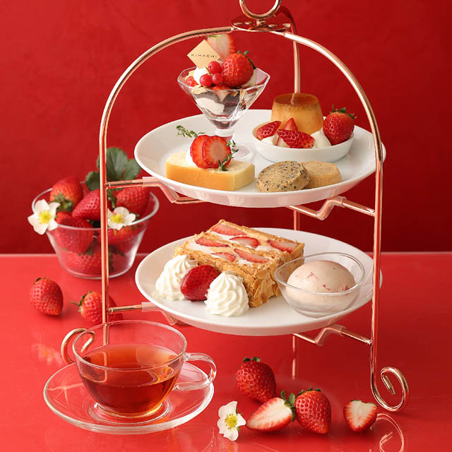 キハチ カフェ - あまおう苺の贅沢パフェなど、季節の「ストロベリーフェア」開催