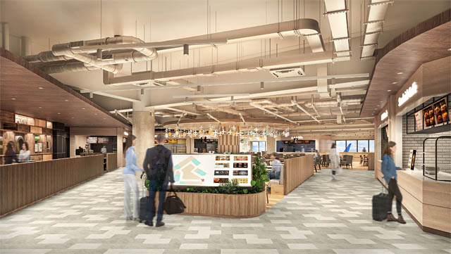 滑走路が一望できる3階エリアに移転 – 福岡空港国内線「the foodtimes」今春リニューアルオープンへ