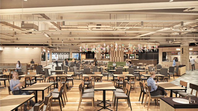 滑走路が一望できる3階エリアに移転 - 福岡空港国内線「the foodtimes」今春リニューアルオープンへ