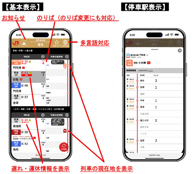 どれノル?いまドコ?すぐわかる!「JR九州トレインナビ」提供開始へ